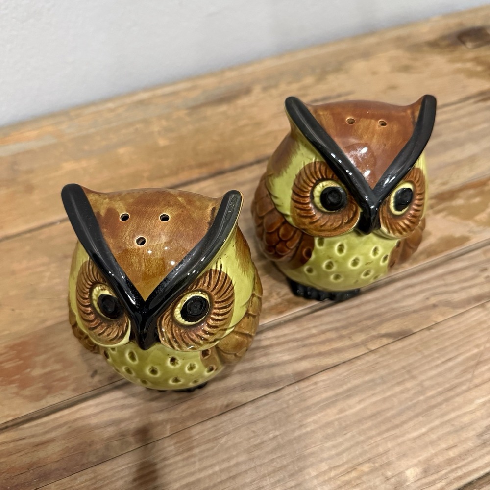 Vintage Lego Japan Model 4442 owl salt and pepper shakers - Picture 4 of 11